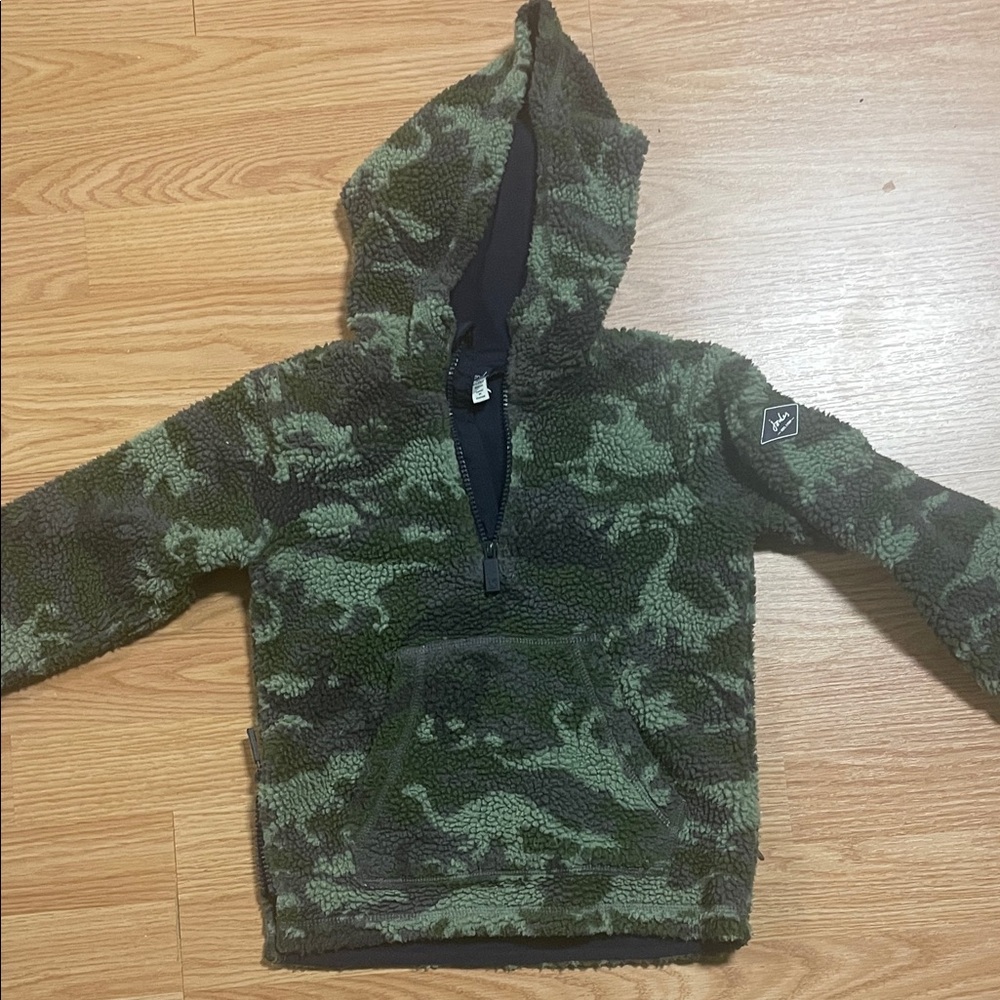 Joules Camouflage Green Kids Hoodie